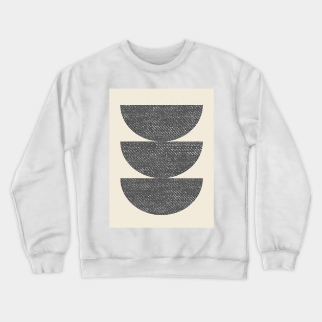 Half Circle 3 - Gray Crewneck Sweatshirt by moonlightprint